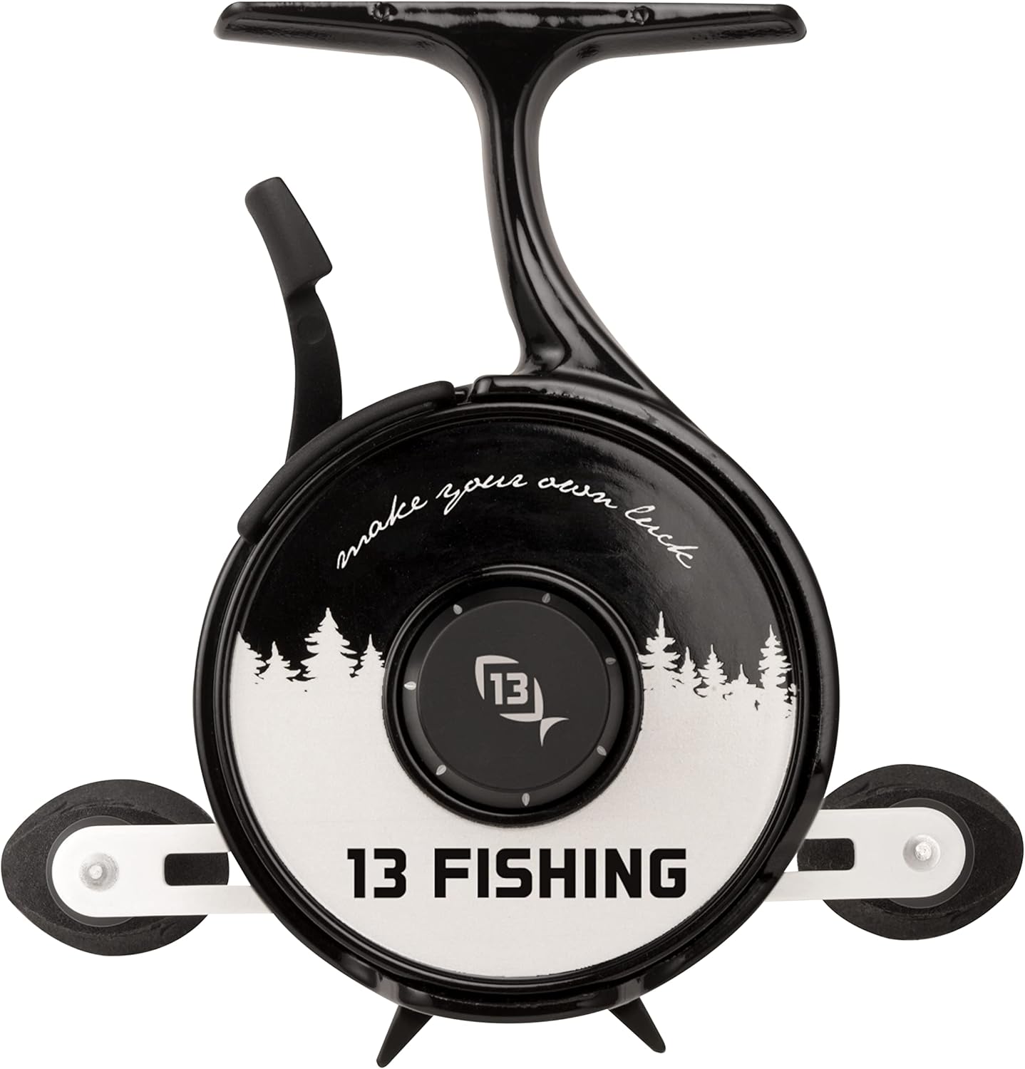 13 FISHING, BRAND, CATEGORY, REELS, 13 FISHING - Freefall Carbon - Northwoods Edition - Inline Ice Fishing Reels - 2.5:1 Gear Ratio