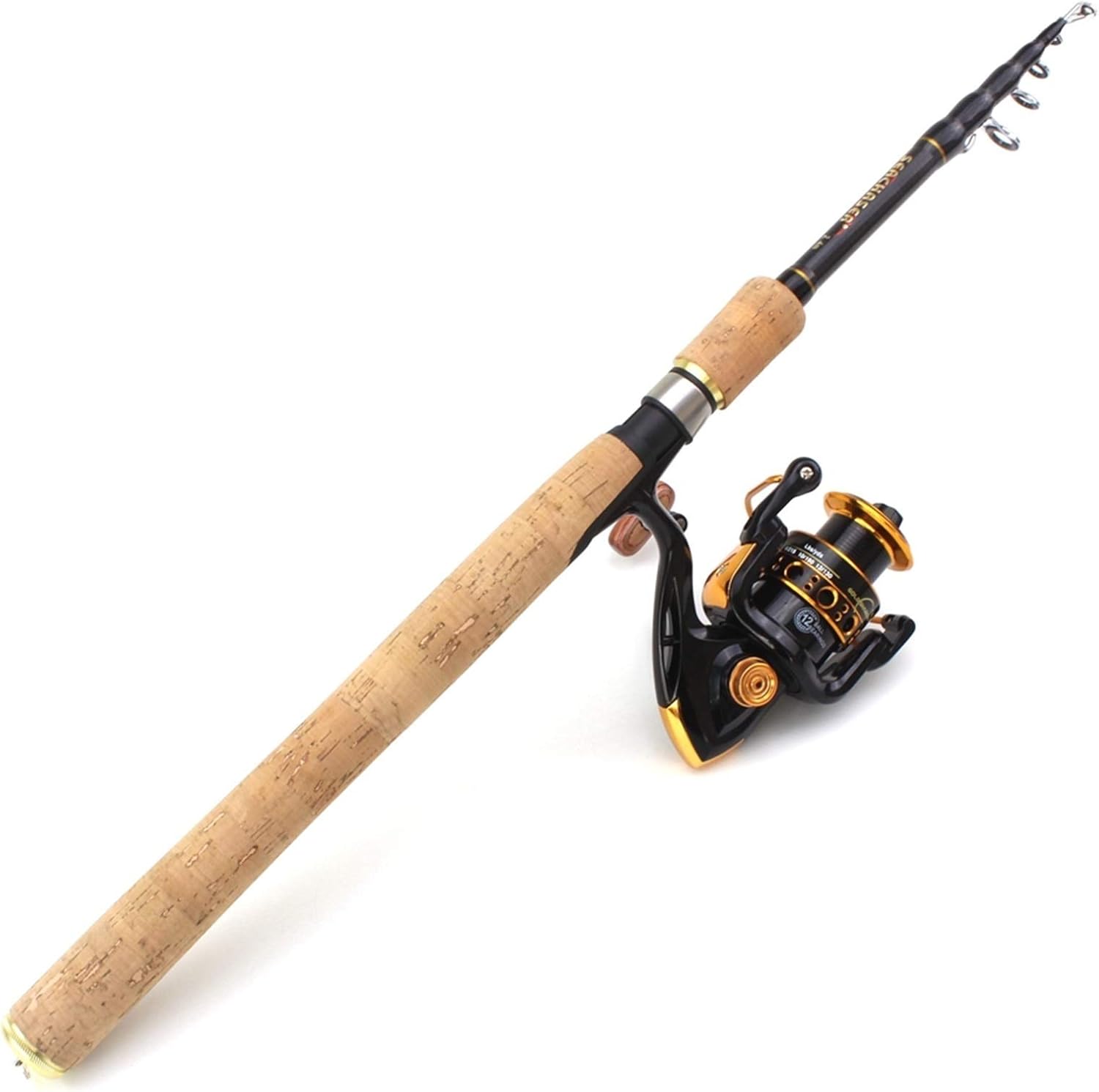 BRAND, CATEGORY, NHFUGRSUTRRRRR, ROD & REEL COMBOS, 2.1M Telescopic Lure Fishing Rod and Reel Combination Carbon Fiber Compact Fishing Rod Sea Fishing Rod and Fishing Reel Set Travel Fishing Tackle ZYHYD (Length : 2.1mrod+2000reel) ()