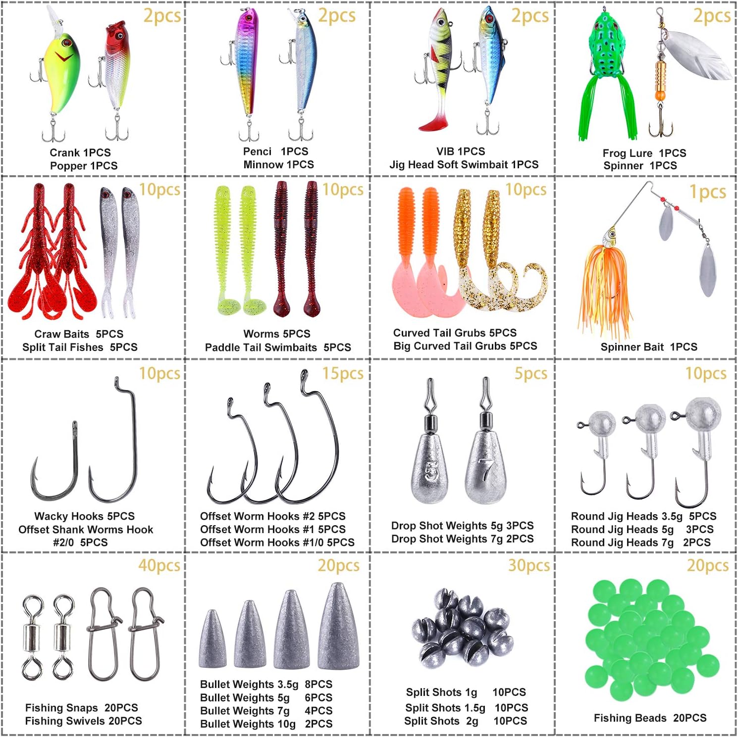 BRAND, CATEGORY, HOOKS, ZZXGIUFJGIRUJGR, 253/387pcs Fishing Accessories Kit, Fishing Tackle Box with Tackle Included, Fishing Hooks, Fishing Weights Sinkers, Spinner Blade, Fishing Gear for Bass, Bluegill, Crappie, Fishing (189PCS Fishin