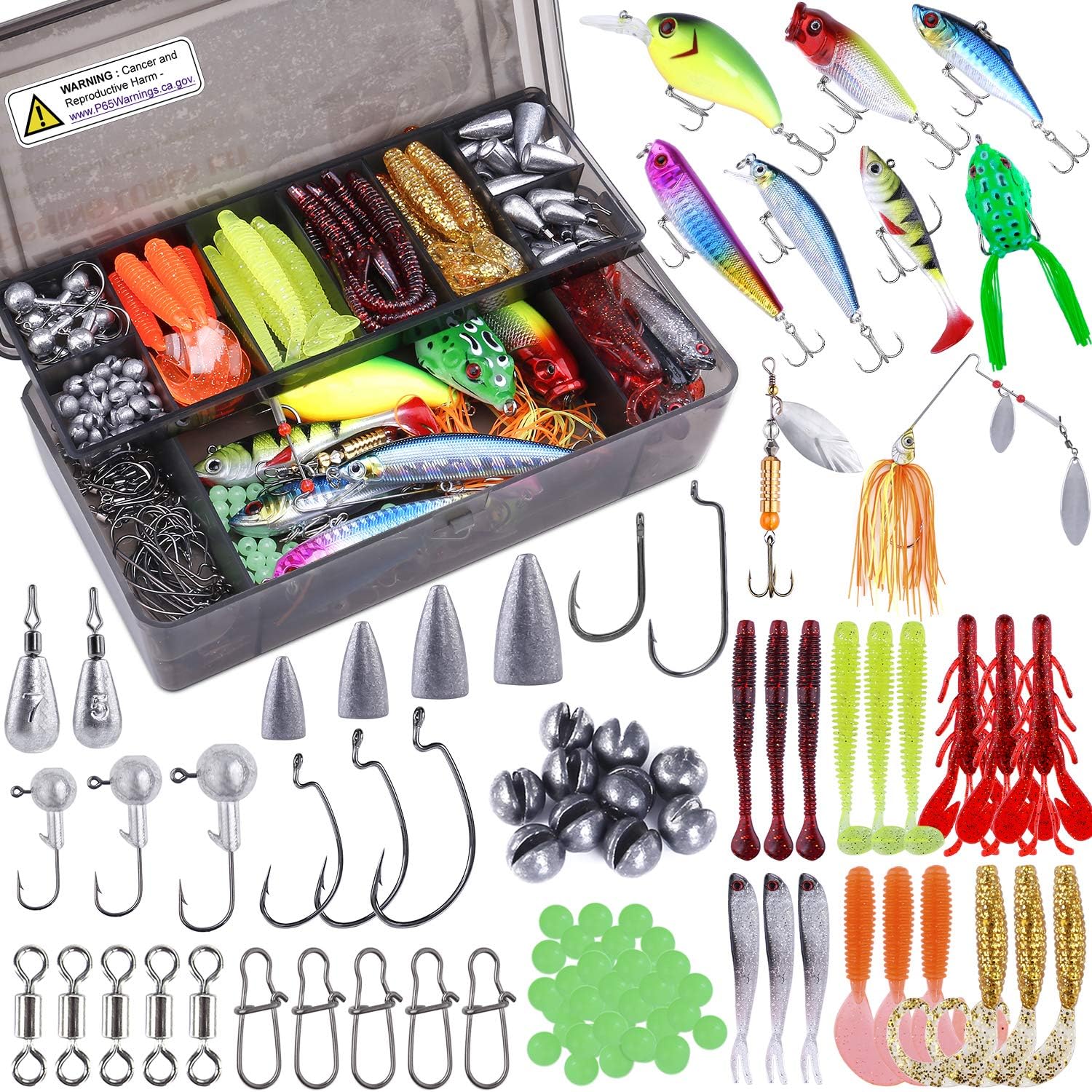 BRAND, CATEGORY, HOOKS, ZZXGIUFJGIRUJGR, 253/387pcs Fishing Accessories Kit, Fishing Tackle Box with Tackle Included, Fishing Hooks, Fishing Weights Sinkers, Spinner Blade, Fishing Gear for Bass, Bluegill, Crappie, Fishing (189PCS Fishin