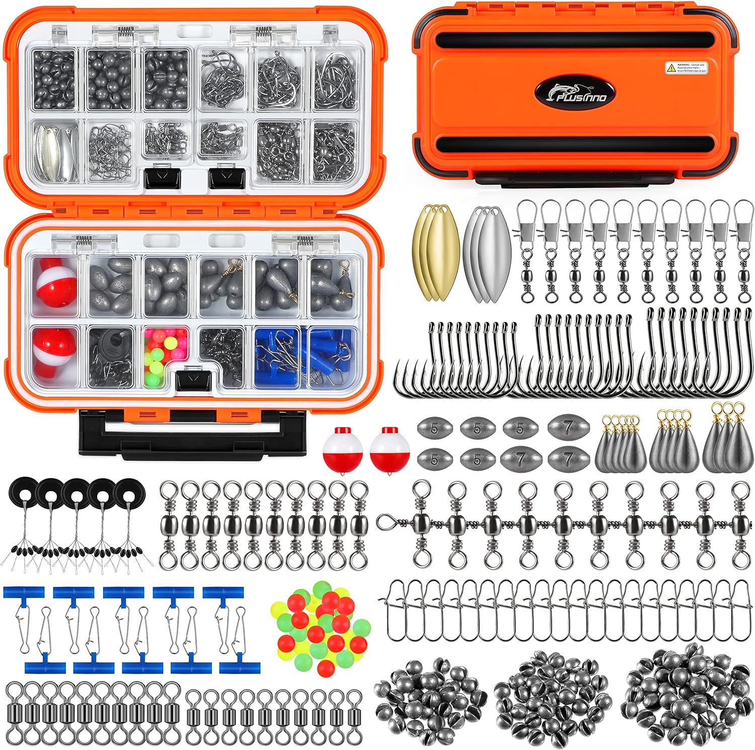 BJFIDOJPIEWWWWGR, BRAND, CATEGORY, HOOKS, 253/387pcs Fishing Accessories Kit, Fishing Tackle Box with Tackle Included, Fishing Hooks, Fishing Weights Sinkers, Spinner Blade, Fishing Gear for Bass, Bluegill, Crappie, Fishing (25