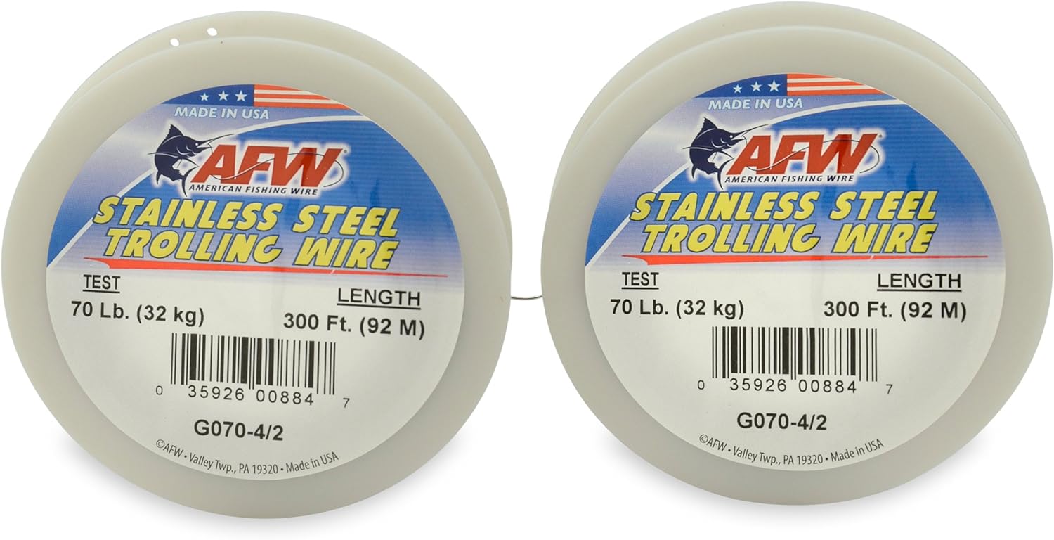 AFW, BRAND, CATEGORY, LEAD CORE & WIRE LINE, American Fishing Wire Stainless Steel Trolling Wire (Single Strand)