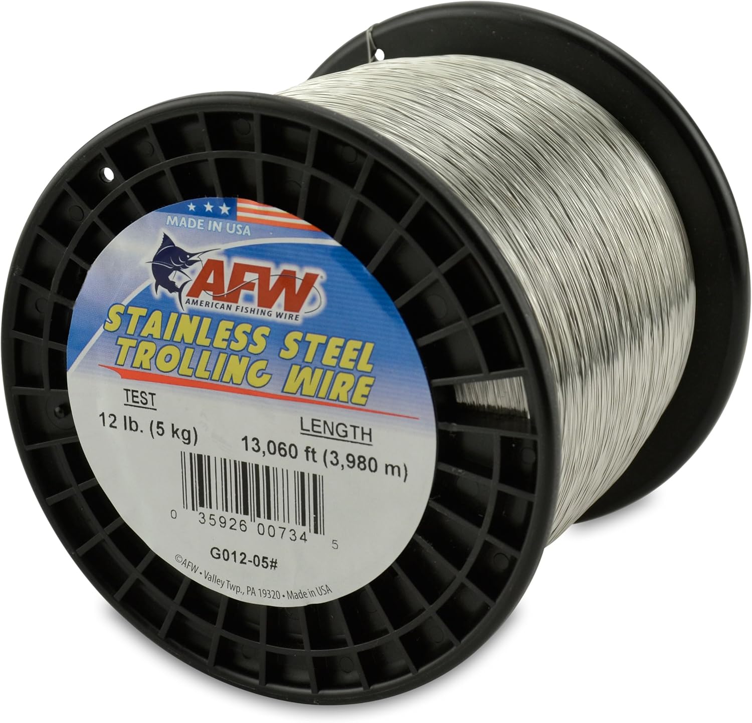 AFW, BRAND, CATEGORY, LEAD CORE & WIRE LINE, American Fishing Wire Stainless Steel Trolling Wire (Single Strand)