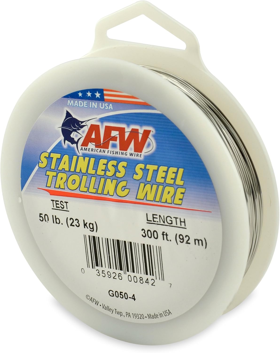 AFW, BRAND, CATEGORY, LEAD CORE & WIRE LINE, American Fishing Wire Stainless Steel Trolling Wire (Single Strand)