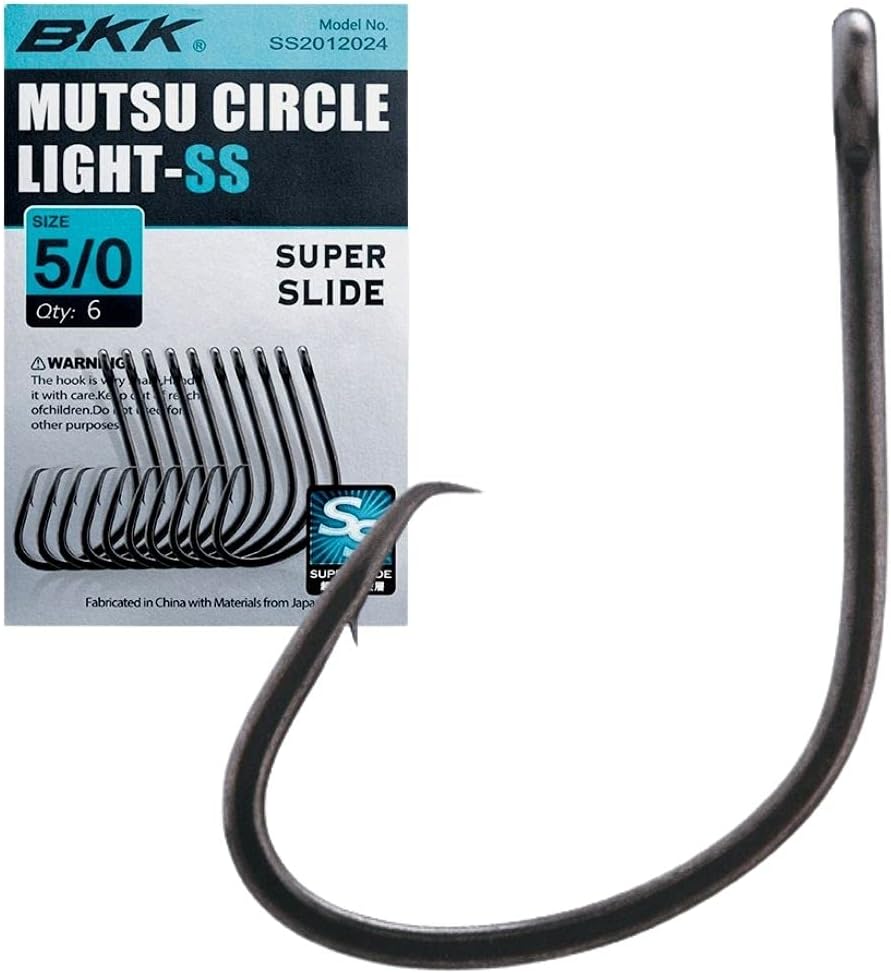 BKK, BKK, BRAND, CATEGORY, HOOKS, BKK Mutsu Circle Light Hook | 25-Pack | 2X | Super Slide Coating | Needle Point