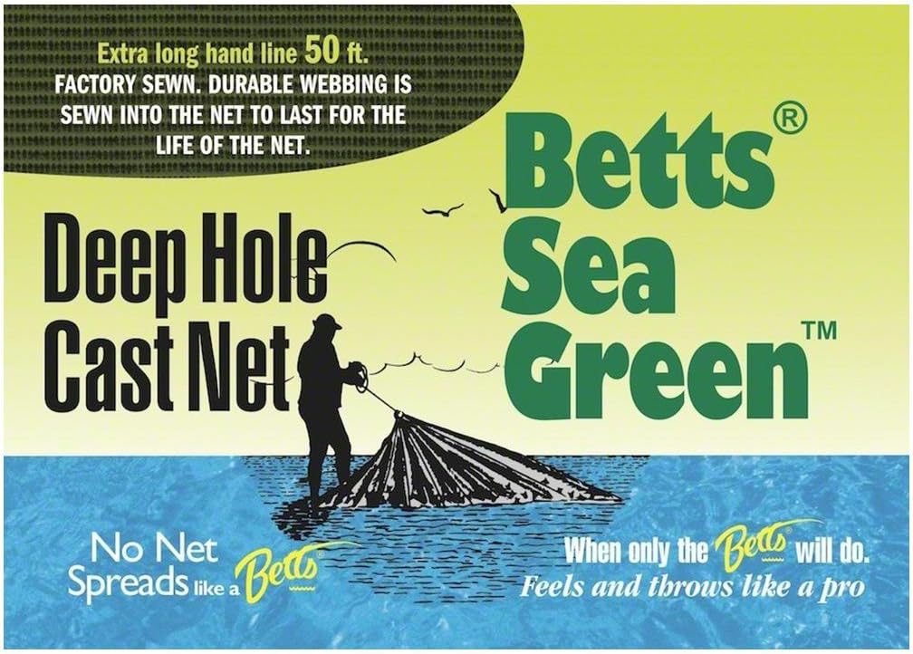 BETTS, BRAND, CATEGORY, NETS, Betts 14-10-DH Sea Green Deep Hole, Yellow