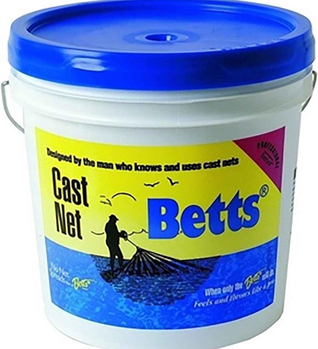 BETTS, BRAND, CATEGORY, NETS, Betts 18-7 Professional Series Mullet Mono Cast Net, 7-Foot Length, 1-Inch Mesh, Clear Finish