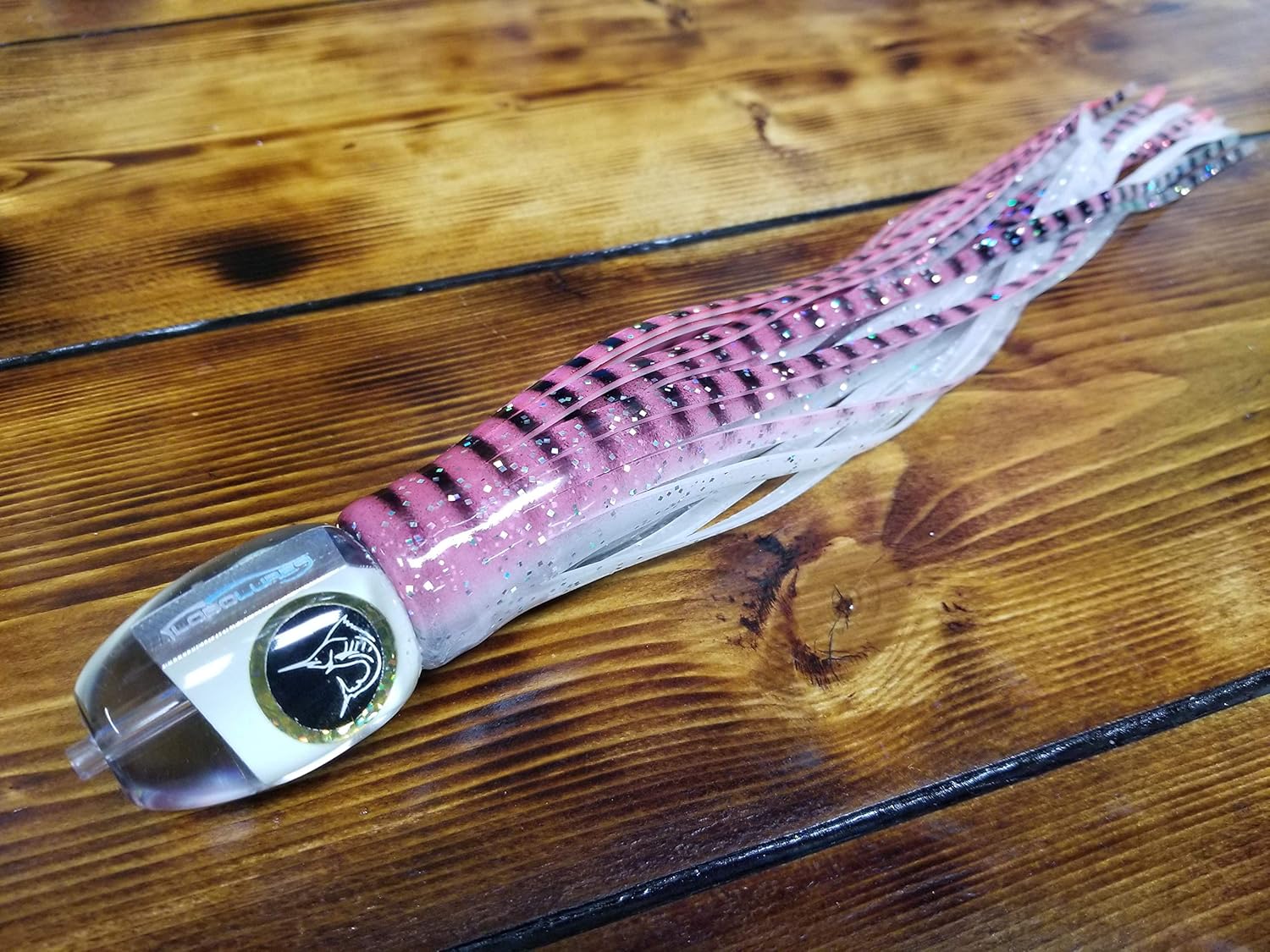 BRAND, CATEGORY, LOBO LURES, TOPWATER LURES, 3 Pack Bigeye Series Pink Super Glow Big Game Fishing 12"-15" Trolling Lure Kit Marlin, Tuna Mahi Built in America!