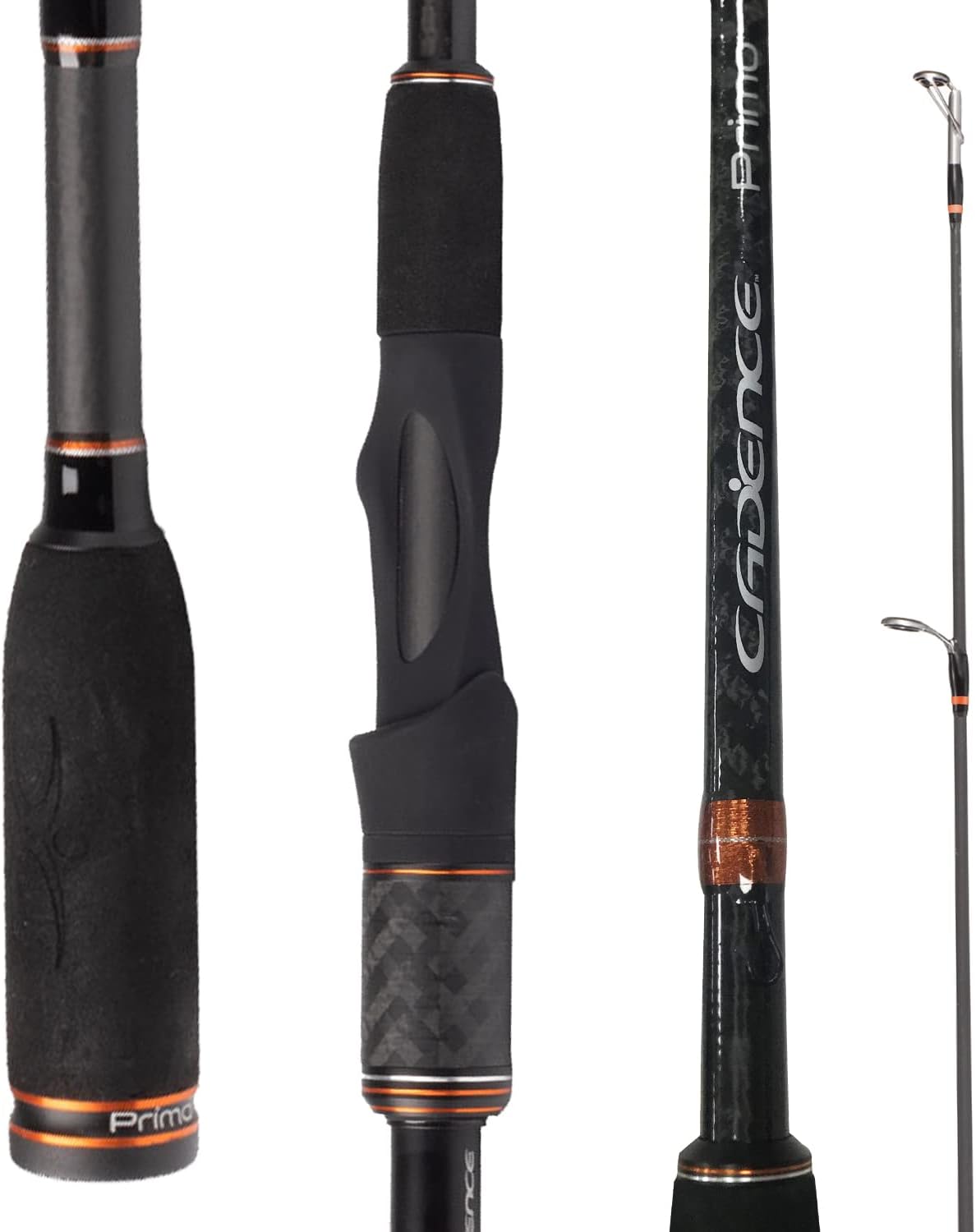 BRAND, CADENCE, CATEGORY, RODS, Cadence Primo Spinning Rod, 40-ton Carbon Blank, Fuji Reel Seat, Durable Fuji Stainless-Steel Guides with SIC Inserts, Lightweight, Durable & Sensitive Rod, Multiple Actions