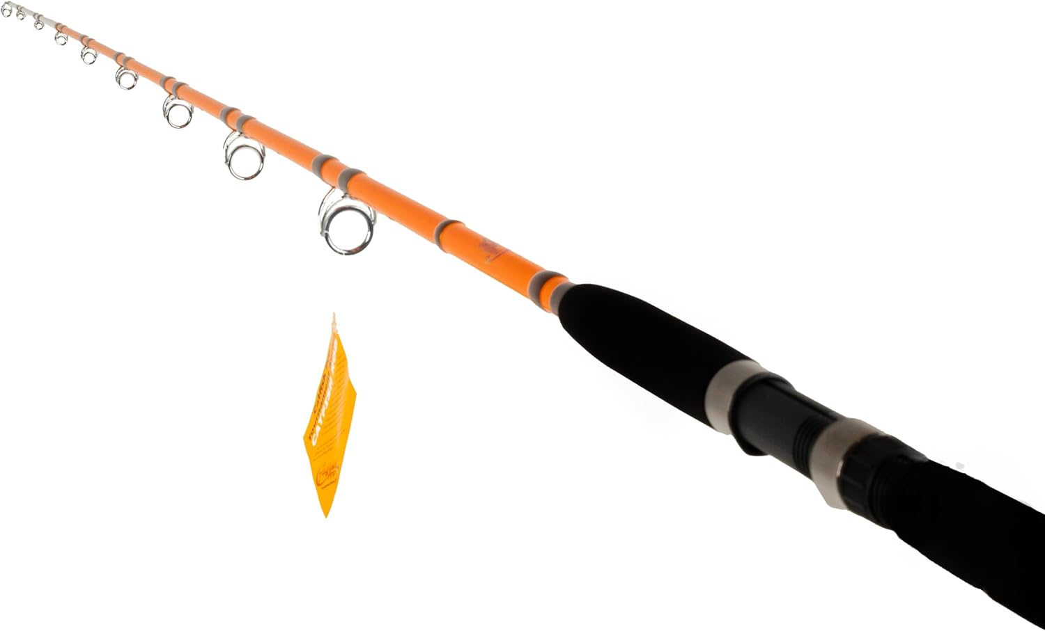 BRAND, CATEGORY, CATFISH PRO, RODS, Catfish Pro Fishing for Fun Rod - 7'6" One-Piece Orange Medium Heavy Action Spinning Fishing Rod with Super Grip, Glow-in-The-Dark Tip, Heavy-Duty Stainless-Steel Guides