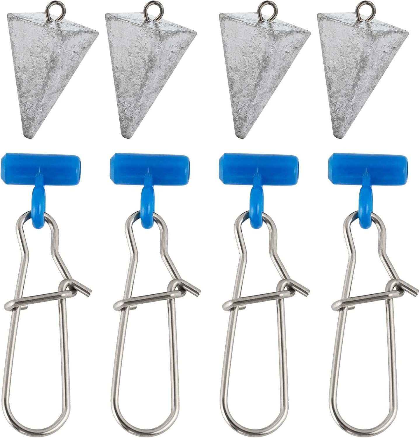 BRAND, CATEGORY, DR.FISH, SINKERS & WEIGHTS, Dr.Fish 10 Pack 4oz Pyramid Sinkers with 30 Sinker Slides