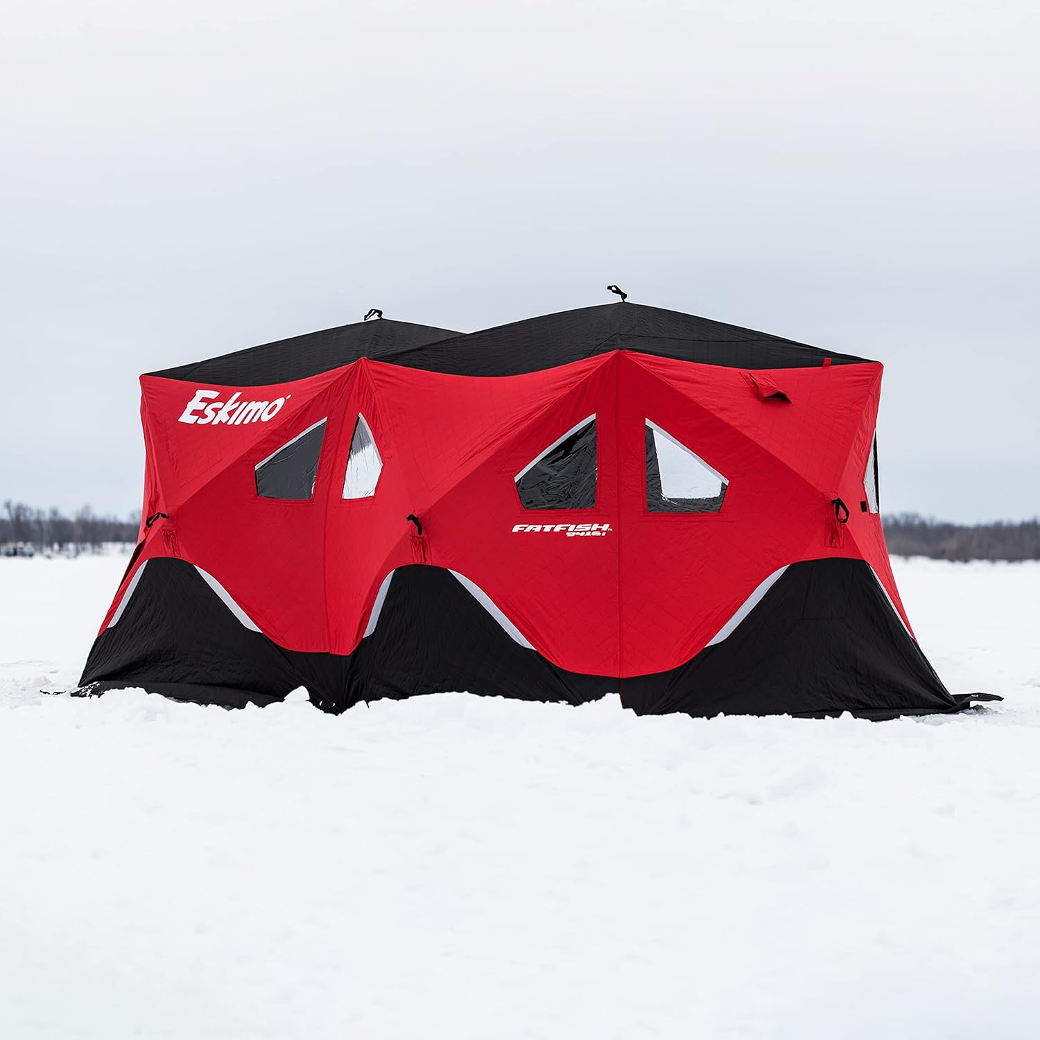 BRAND, CATEGORY, ESKIMO, SHELTERS, Eskimo FatFish 9416i Insulated Portable Pop-Up Ice Fishing Shelter, 7-9 Person