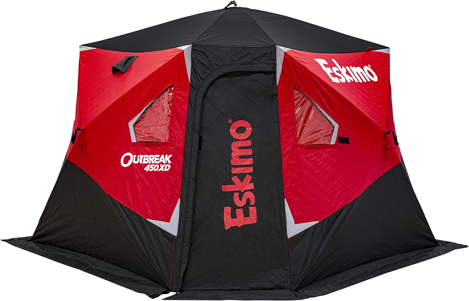 BRAND, CATEGORY, ESKIMO, SHELTERS, Eskimo 32150 Outbreak 450 Pop-Up Hub-Style Ice Fishing Shelter, Oversized Extra Large Door, 75 Square Feet of Fishable Area, Extra Tall