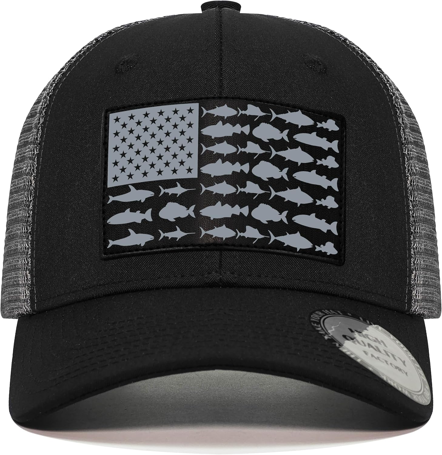 BRAND, CATEGORY, FISHING HATS, ROCEYANG, Fishing Gifts for Men Women, Funny Fish Flag Trucker Hat Baseball Cap for Fisherman Unique Stuff