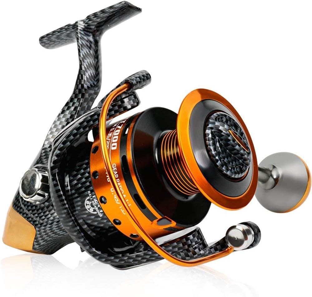 BRAND, BURNING SHARK, CATEGORY, REELS, Fishing Reels- 12+1 BB, Light and Smooth Spinning Reels, Powerful Carbon Fiber Drag, Saltwater and Freshwater Fishing