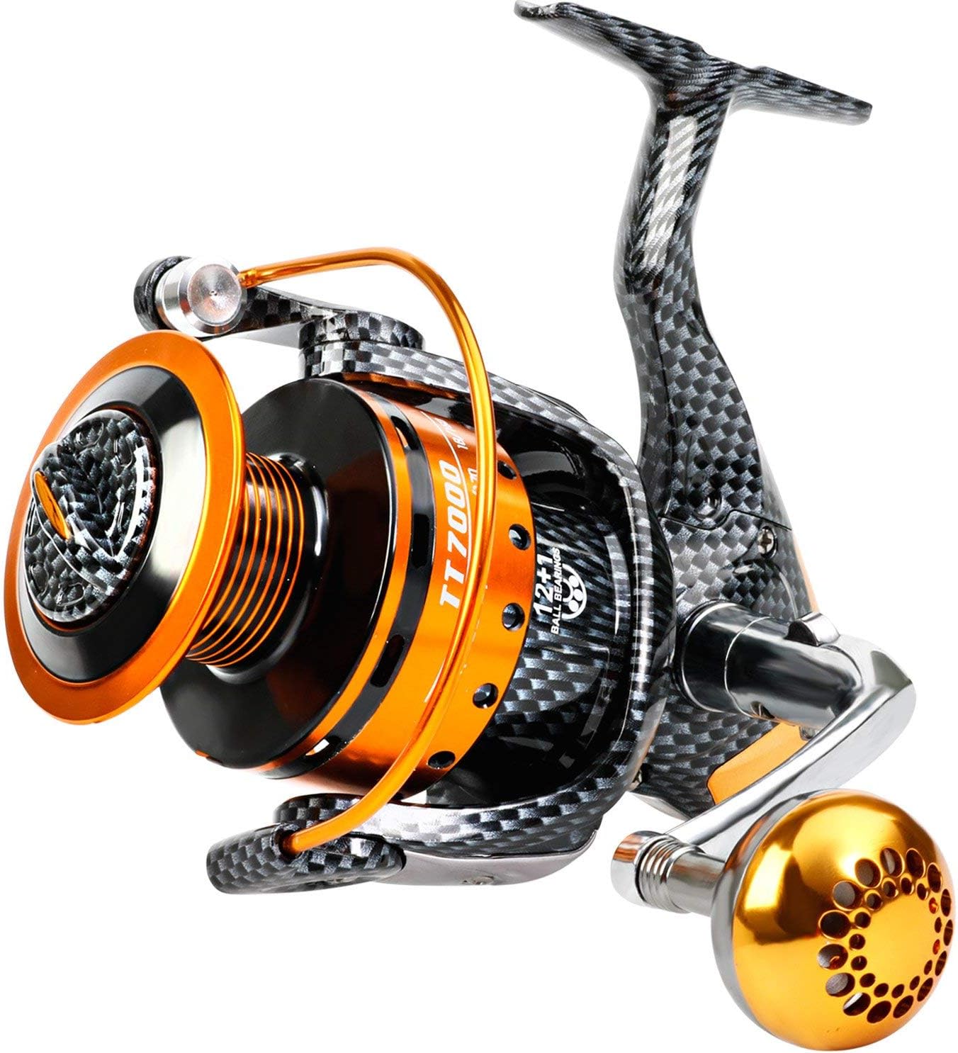 BRAND, BURNING SHARK, CATEGORY, REELS, Fishing Reels- 12+1 BB, Light and Smooth Spinning Reels, Powerful Carbon Fiber Drag, Saltwater and Freshwater Fishing