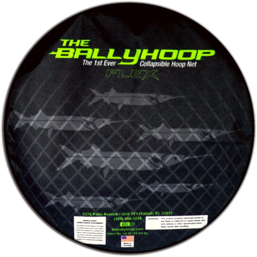 BRAND, CATEGORY, NETS, THE BALLYHOOP, Flex 24" Collapsible Fishing Hoop Net to Catch Live Bait