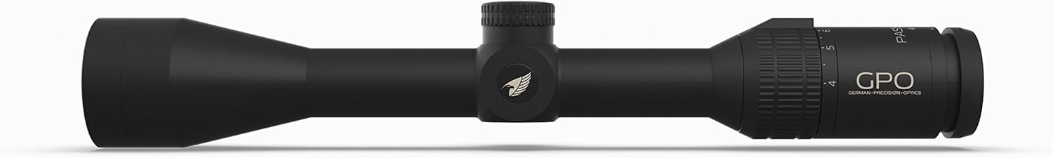 BRAND, CATEGORY, GERMAN PRECISION OPTICS, RIFLE SCOPES, GPO (German Precision Optics) Passion 3X 4-12x42 Riflescope (Plex MOA Reticle), Black