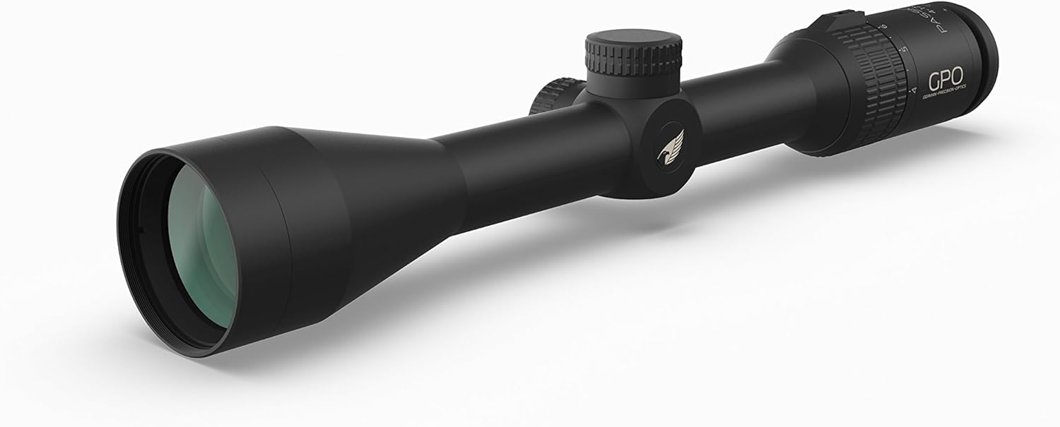 BRAND, CATEGORY, GERMAN PRECISION OPTICS, RIFLE SCOPES, GPO (German Precision Optics) Passion 3X 4-12x42 Riflescope (Plex MOA Reticle), Black