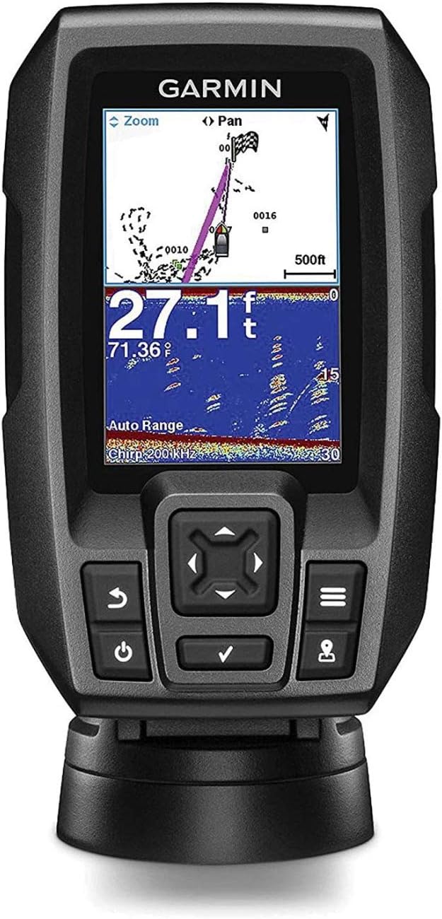 BRAND, CATEGORY, FISH FINDERS & DEPTH FINDERS, GARMIN, Garmin 010-01550-00 Striker 4 with Transducer, 3.5" GPS Fishfinder with Chirp