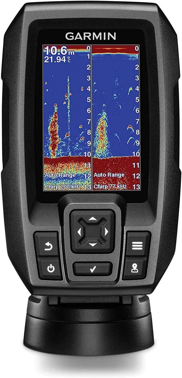 BRAND, CATEGORY, FISH FINDERS & DEPTH FINDERS, GARMIN, Garmin 010-01550-00 Striker 4 with Transducer, 3.5" GPS Fishfinder with Chirp