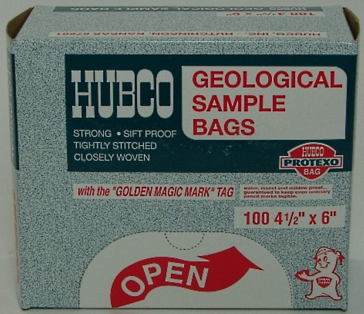 BRAND, CATEGORY, HUBCO, SAMPLE BAGS, Hubco - Geological Sample Bags 4 1/2 x 6 - Sold as 100 Each