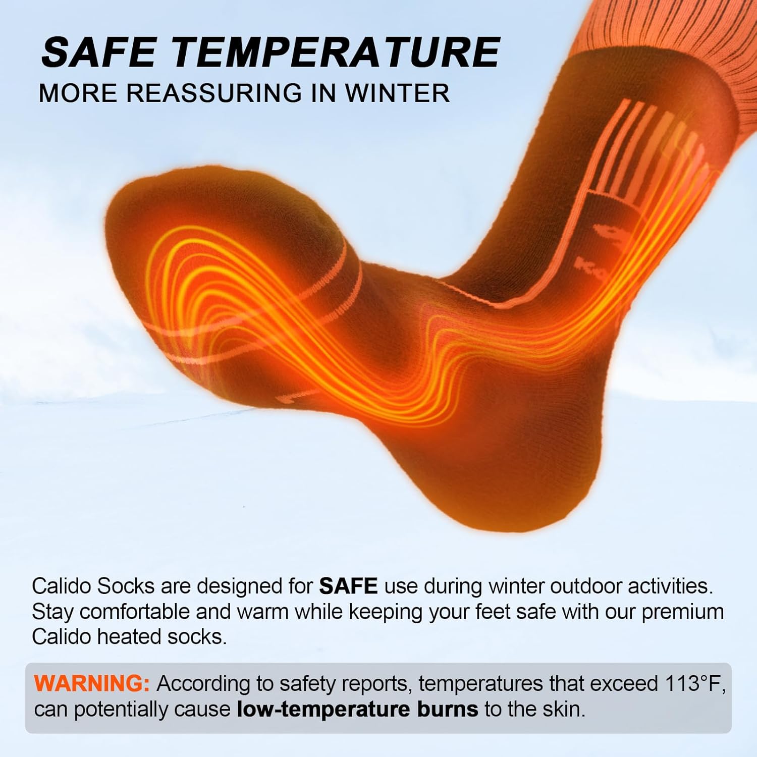 BRAND, CATEGORY, FOOT WARMERS, KASTKING, KastKing Calido Heated Socks, Safe Temperature, Rechargeable Foot Warmer for Men & Women, Electric Socks with APP Control for Ice Fishing Hunting Skiing