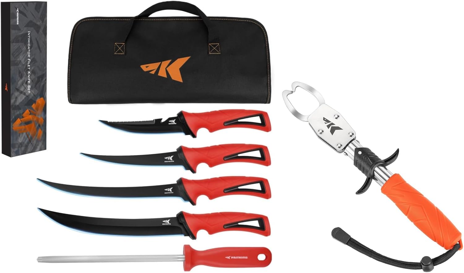 BRAND, CATEGORY, FILET & BAIT KNIVES, KASTKING, KastKing Intimidator Knife Set and Paradox 9" Lip Grip