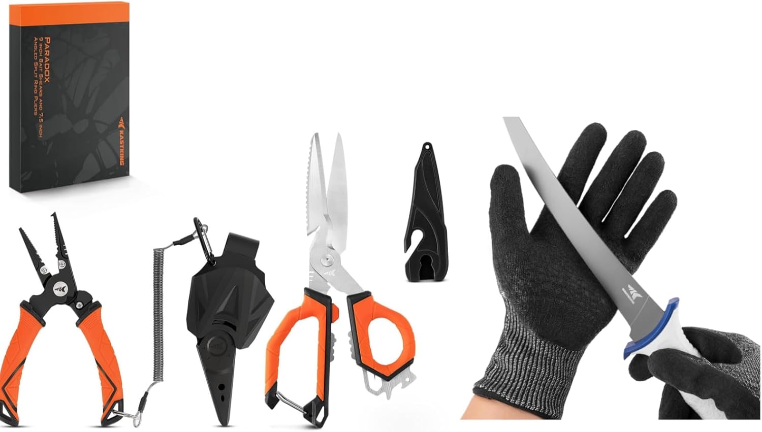 BRAND, CATEGORY, KASTKING, TOOL SETS, KastKing Paradox Fishing Tools Set and Kut Safe Fillet Gloves