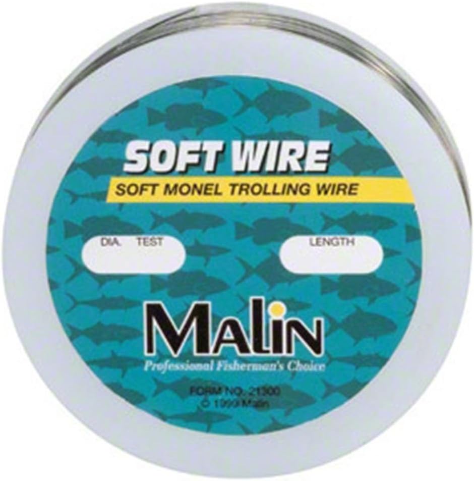 BRAND, CATEGORY, LEAD CORE & WIRE LINE, MALIN, Malin M60-300 Monel Wire, 60-Pound, 300-Feet, .029 Diameter