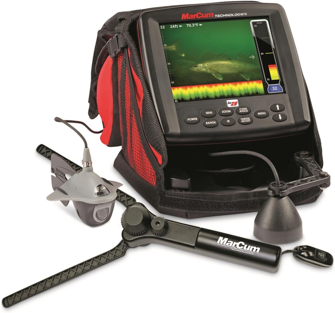 BRAND, CATEGORY, FISH FINDERS & DEPTH FINDERS, MARCUM, MarCum LX-9L Lithium Equipped Sonar/Underwater Camera System