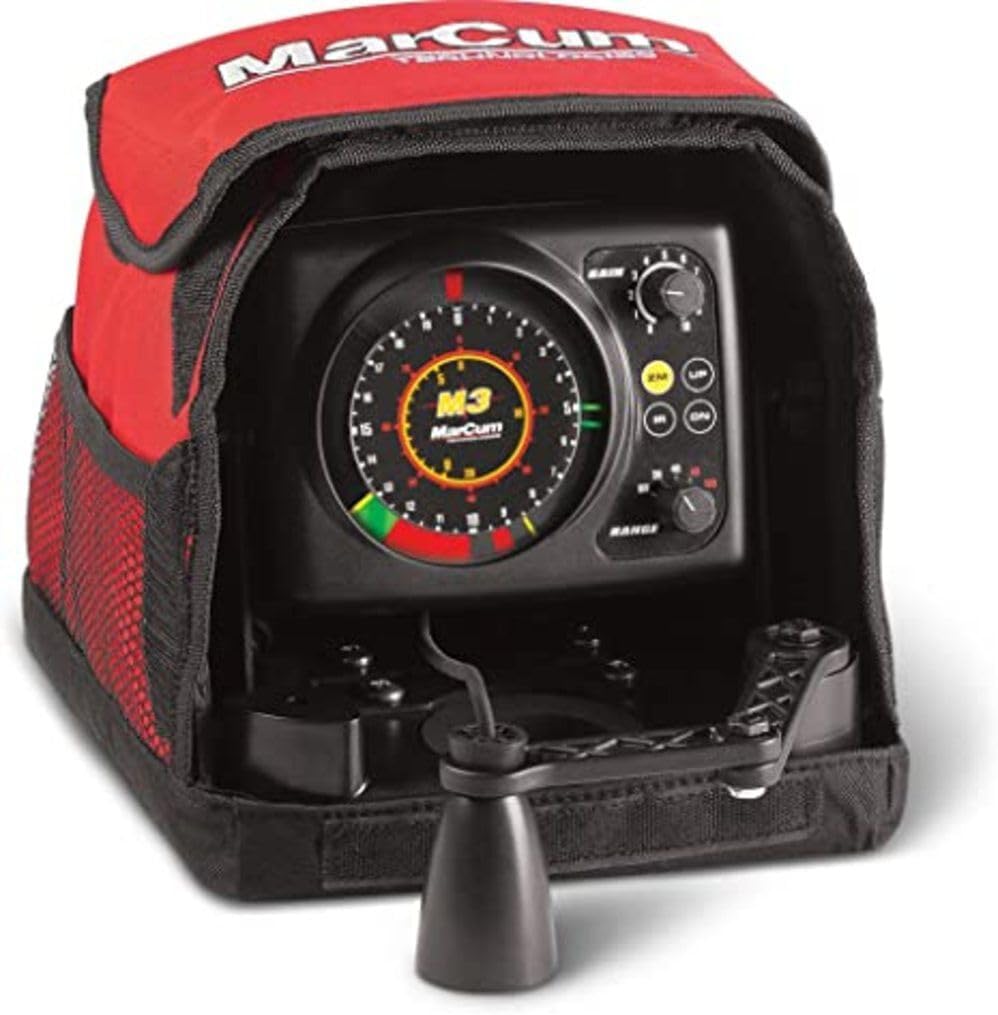 BRAND, CATEGORY, FISH FINDERS & DEPTH FINDERS, MARCUM, MarCum M3L Lithium Equipped Flasher System | Ice Fishing Gear | Fish Finder | Tech Gadgets for Fishing | Fishing Gear and Equipment