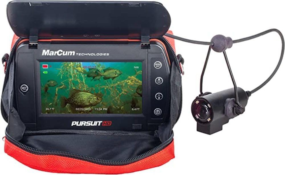 BRAND, CATEGORY, FISH FINDERS & DEPTH FINDERS, MARCUM, MarCum Pursuit HD L Lithium Equipped Underwater Viewing System | Ice Fishing Gear | Underwater Camera | Fish Finder | Tech Gadgets for Fishing | Fishing Gear and Equipment