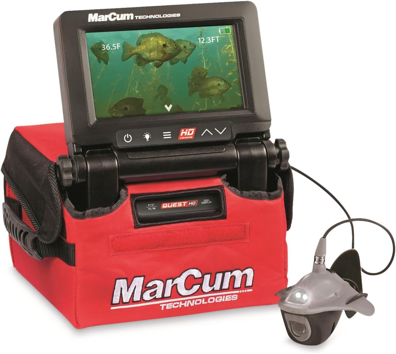 BRAND, CATEGORY, FISH FINDERS & DEPTH FINDERS, MARCUM, MarCum Quest HD L Lithium Equipped Underwater Viewing System | Ice Fishing Gear | Underwater Camera | Fish Finder | Tech Gadgets for Fishing | Fishing Gear and Equipment