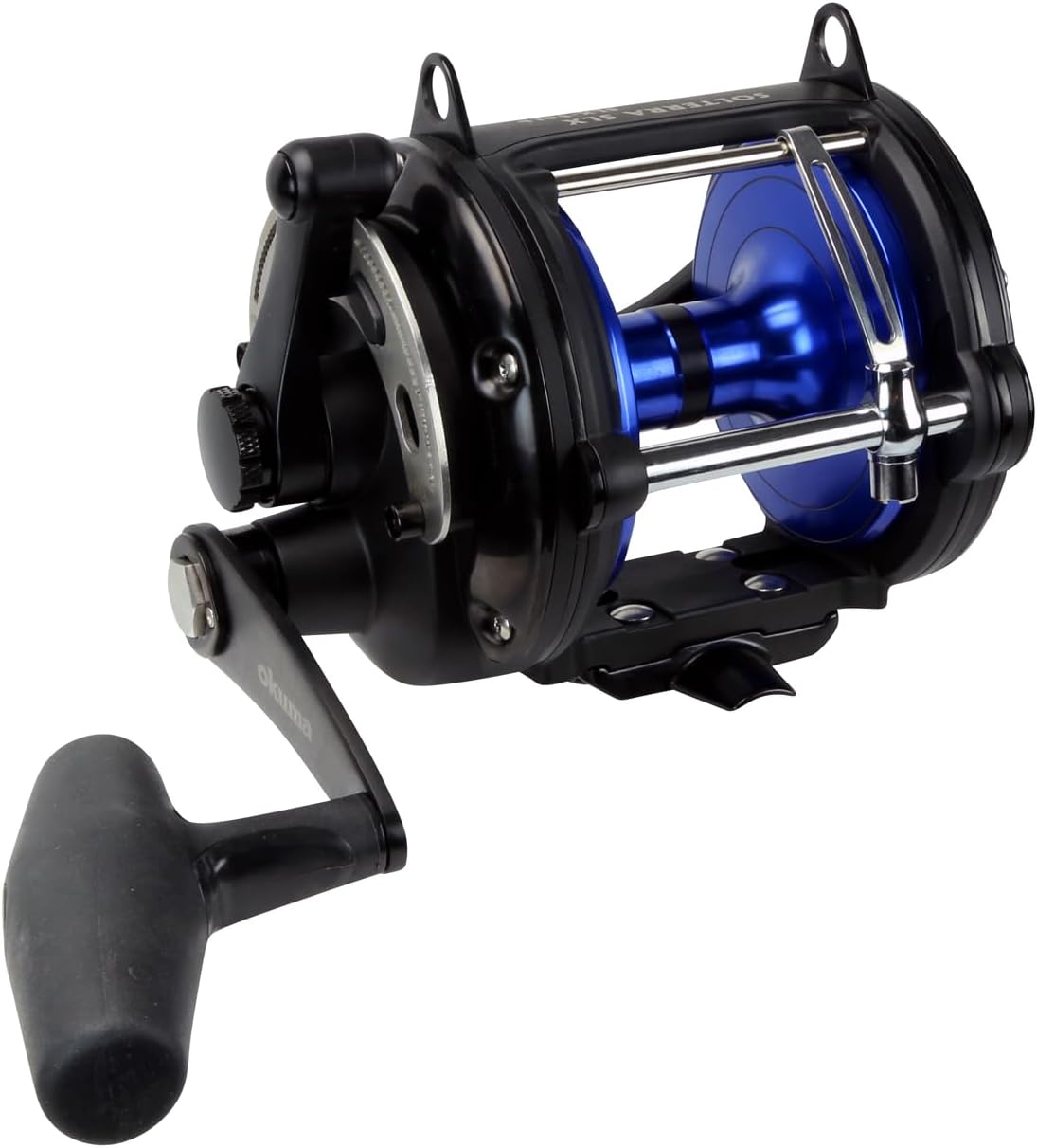 BRAND, CATEGORY, OKUMA, OKUMA, REELS, Okuma Solterra SLX Single Speed Levelwind Lever Drag Saltwater Trolling Reel, SLX-50Lb, 520yds-50lb, Black