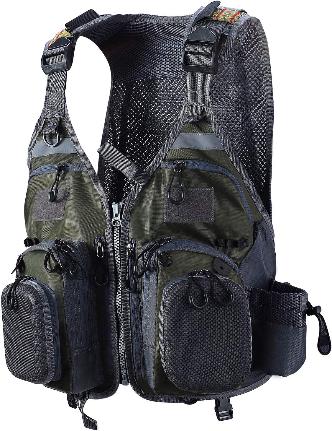 BRAND, CATEGORY, PELLOR, TACTICAL VESTS, PELLOR Fly Fishing Vest with Multi-Pockets Fishing Gear Outdoor Breathable Mesh Fishing Vest Backpack for Camping Hunting