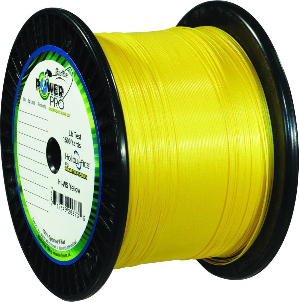 BRAIDED LINE, BRAND, CATEGORY, POWER PRO, POWER PRO Hi Viz Yellow 10lb Test 1500yd Spool #2100101500Y, Multicolor