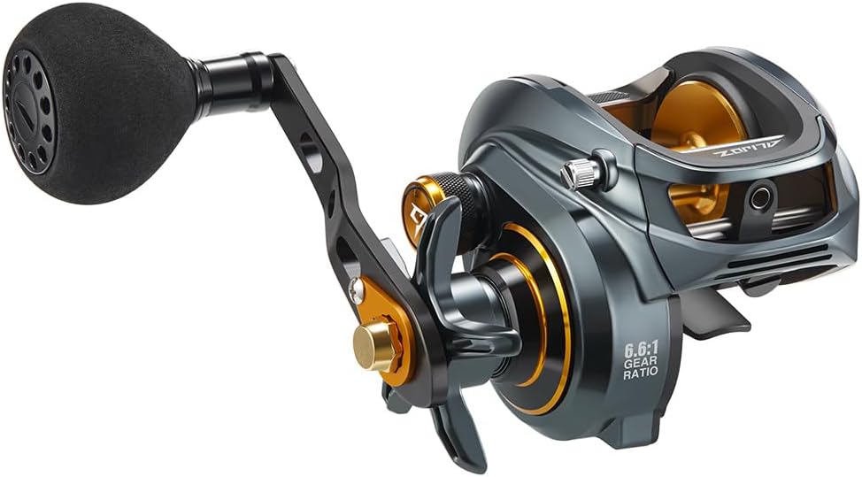 BRAND, CATEGORY, PISCIFUN, REELS, Piscifun Alijoz Baitcaster Fishing Reel, 300 Size Aluminum Frame Baitcasting Reel, 33Lbs Max Drag, Freshwater & Saltwater Low Profile Casting Reel for Musky, Available in 6.6:1/8.1:1 Gear Ratio