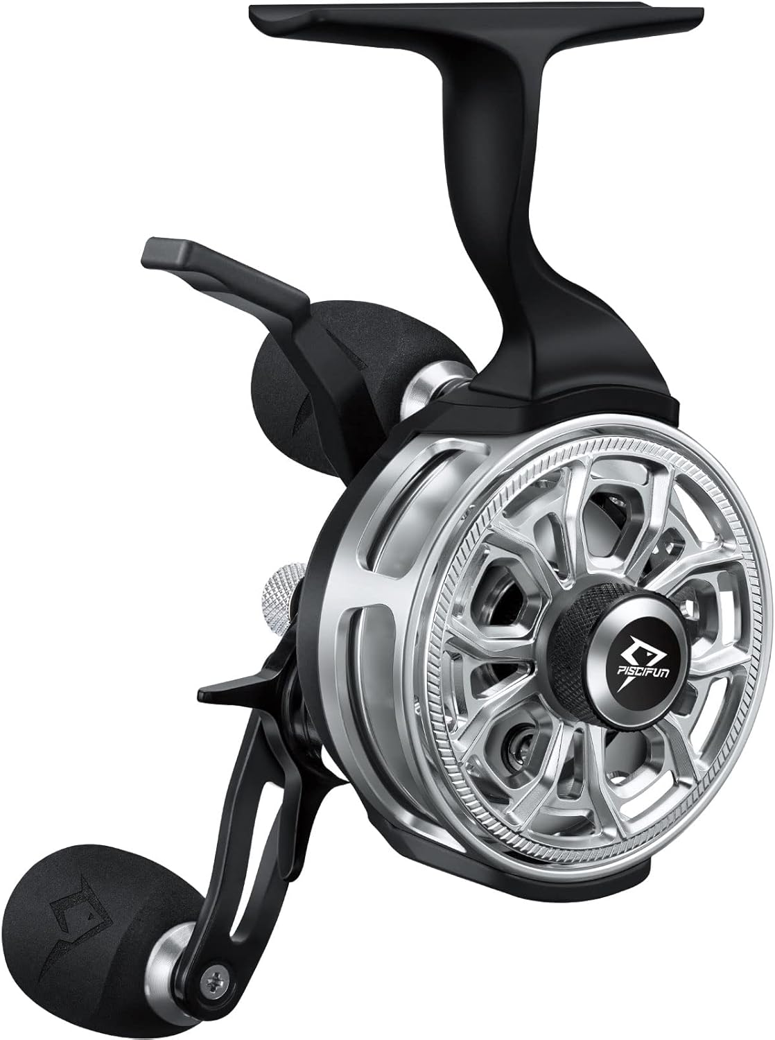 BRAND, CATEGORY, PISCIFUN, REELS, Piscifun ICX Carbon Ice Fishing Reel, Structure Upgrade Magnetic Drop System Inline Ice Fishing Reel, Free-Spool Bidirectional Lever, 3.2:1 High Speed, 8+1 Shielded BB, CNC-Machined Ice Reel