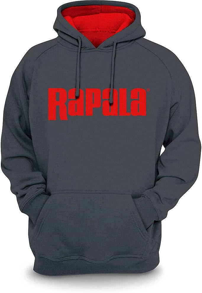 BRAND, CATEGORY, RAPALA, SWEATSHIRTS, Rapala Sweatshirt Grey Red Hood Small