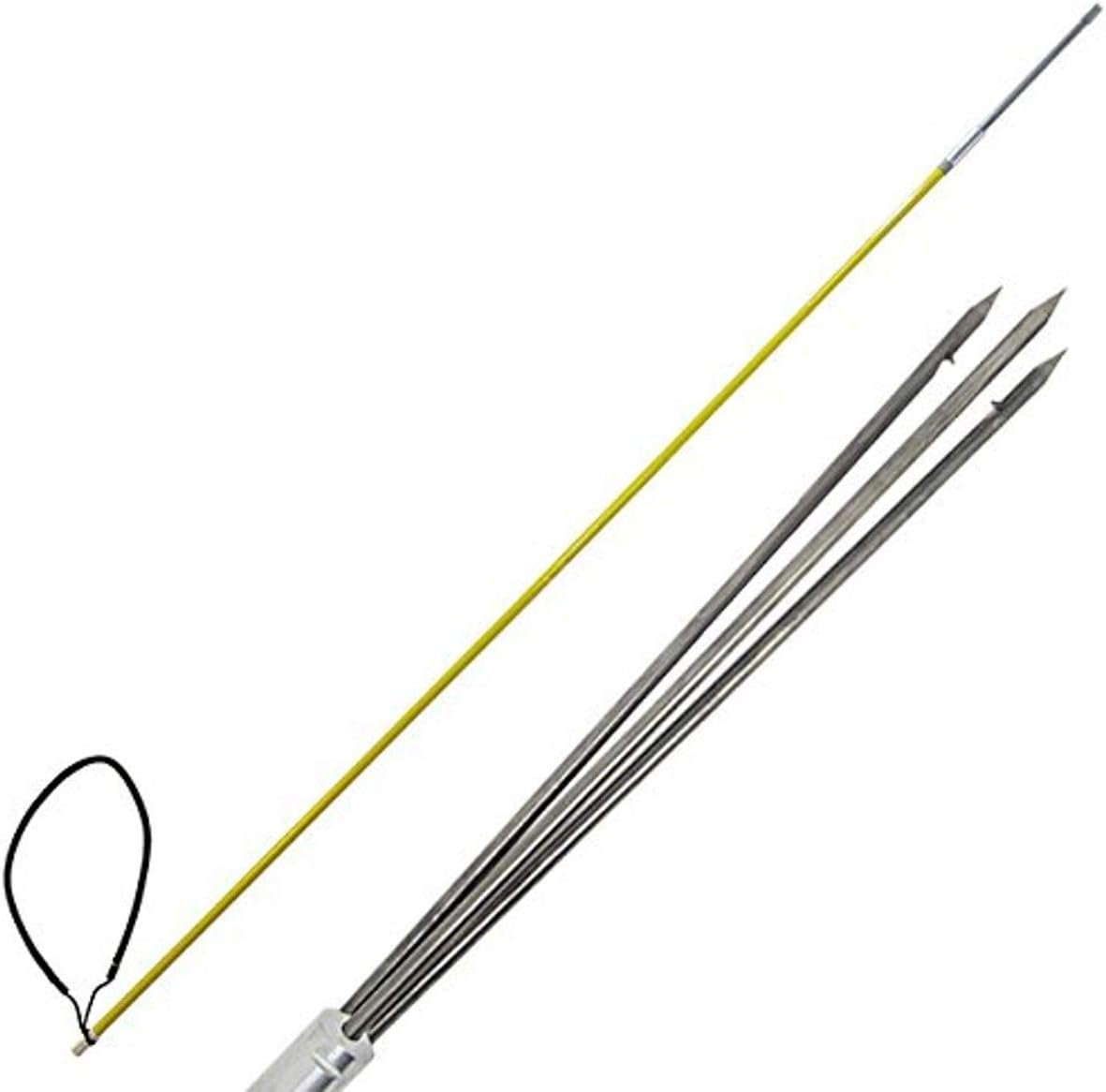 BRAND, CATEGORY, ICE SPEARING EQUIPMENT, SCUBA CHOICE, Scuba Choice 7' One Piece Spearfishing Fiber Glass Pole Spear with 3 Prong Barb SS Paralyzer Tip