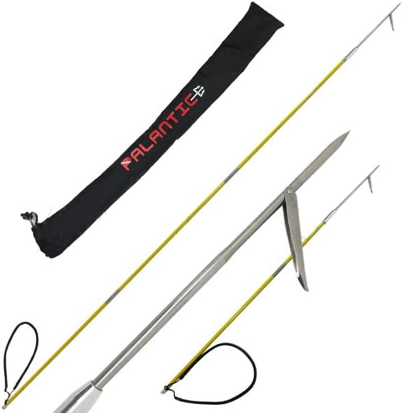 BRAND, CATEGORY, ICE SPEARING EQUIPMENT, SCUBA CHOICE, Scuba Choice 7' Travel Spearfishing 3-Piece Pole Spear 1 Prong Single Barb Tip Adjustable to 5' with Bag