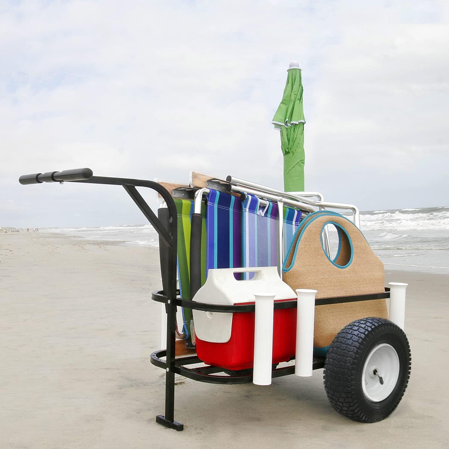 BRAND, CATEGORY, ROD RACKS, SEA STRIKER, Sea Striker Deluxe Surf, Pier and Beach Cart – Outdoor Fishing Rolling Wheel Wagon