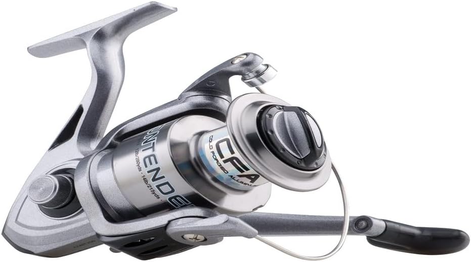 BRAND, CATEGORY, REELS, SHAKESPEARE, Shakespeare Contender Spinning Fishing Reel, Size 60, Instant Anti-Reverse, Oil Felt Front Drag System, Durable Aluminum Spool