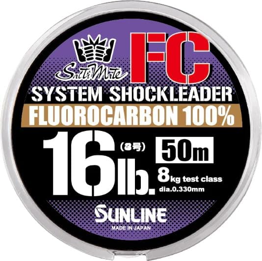 BRAND, CATEGORY, LEADERS, SUNLINE, Sunline 60074658 SaltiMate System Shock Leader FC 54 yd 30 LB.