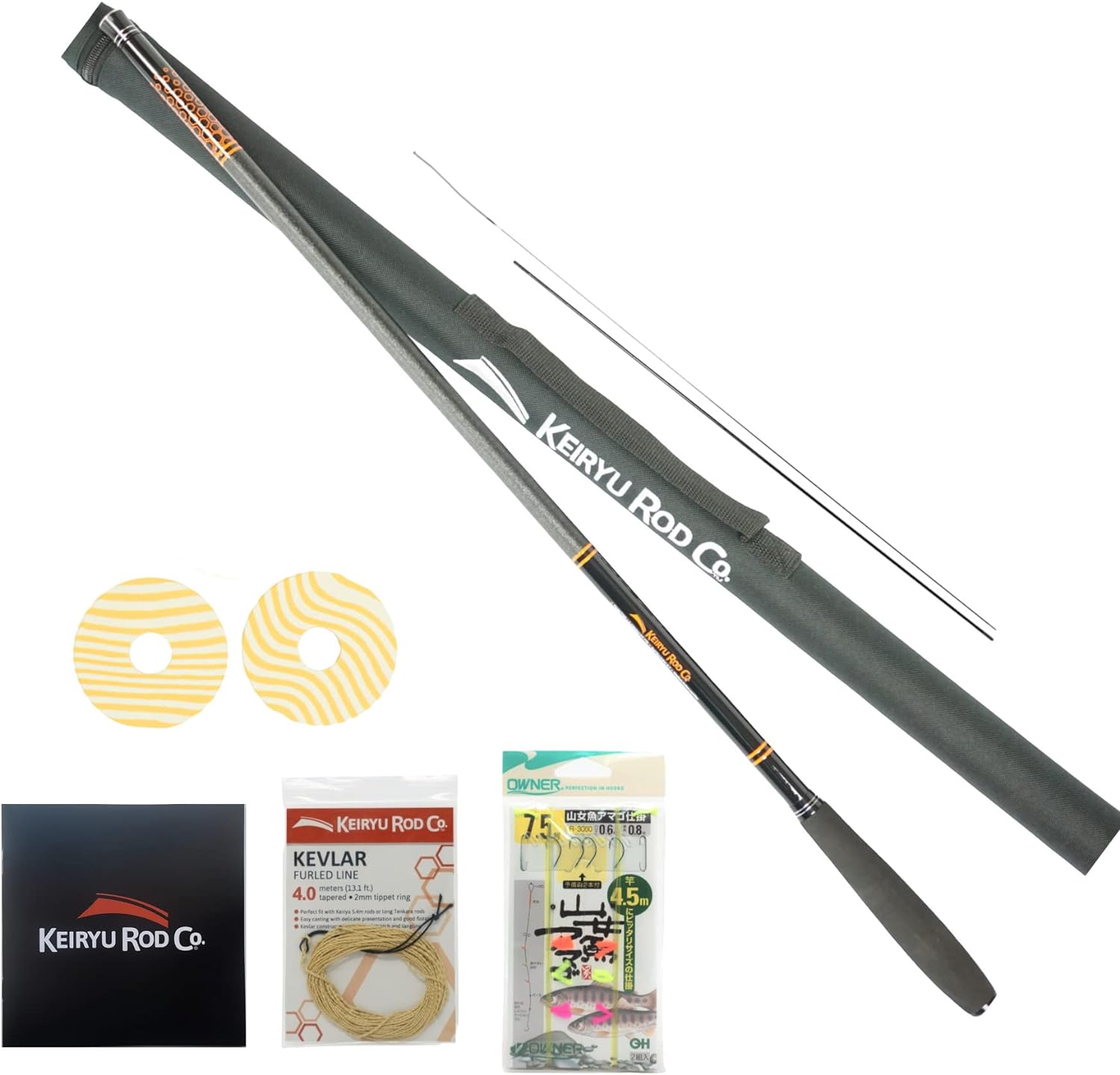 BRAND, CATEGORY, KEIRYU ROD CO., RODS, T100 Rod. Telescopic 17.7 ft. Keiryu Fly Fishing Rod. Perfect for Euro Nymphing, Dry Flies, and Weighted Rigs. High Performance IM Carbon Rod and Starter Kit.