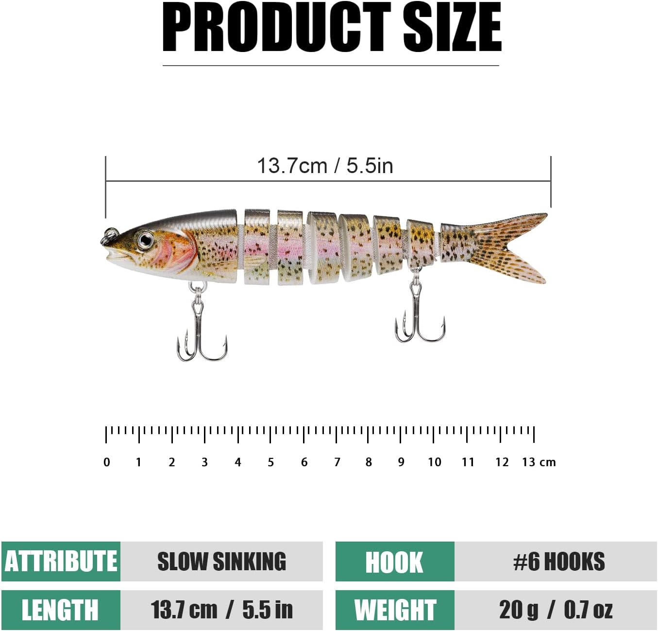 BRAIDED LINE, BRAND, CATEGORY, TRUSCEND, TRUSCEND Fishing Lures for Bass Trout and Braided Fishing Line 10lb-328yds, Multi Jointed Swimbaits Slow Sinking Bionic Swimming Lures Bass Freshwater Saltwater Bass Lifelike Fishing Lures Kit