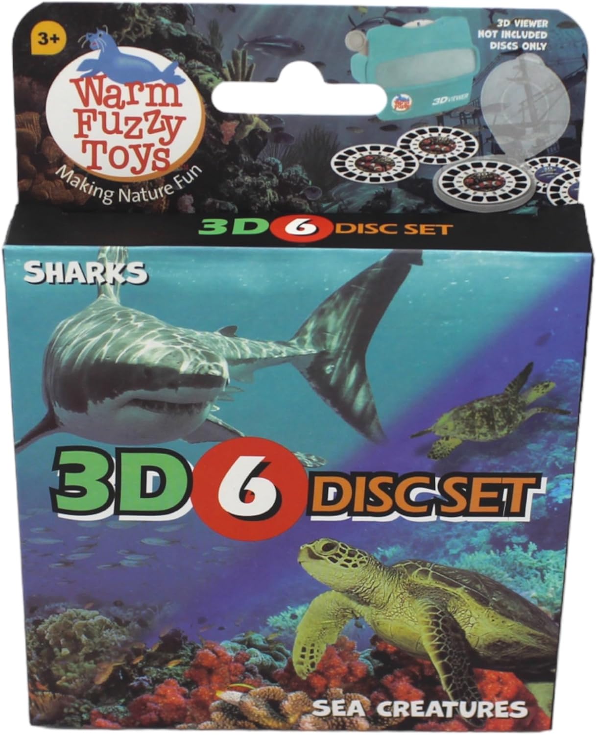 BRAND, CATEGORY, VIEWFINDERS, WARM FUZZY, WARM FUZZY Toys Sea and Shark Reels for Viewfinder - Viewfinder Reels for Kids & Adults, Classic Toys, 3D Reel, Retro Toys, Contains 6 Slide with 42 High Definition 3D Images