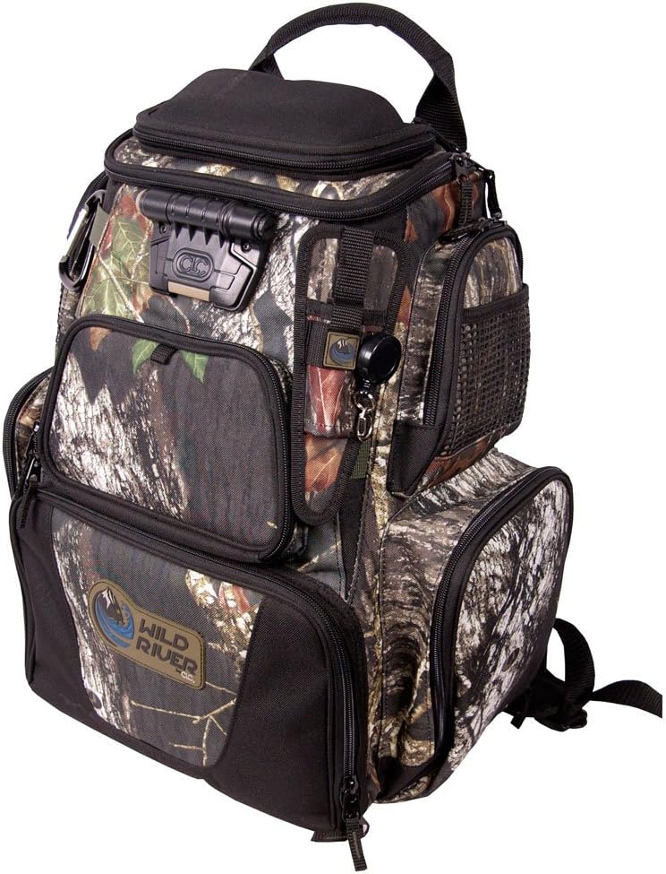 BRAND, CATEGORY, TACKLE STORAGE BAGS & WRAPS, WILD RIVER, Wild River Nomad CLC WCT604 Tackle Tek Nomad LED Lighted Camo Backpack, Mossy Oak