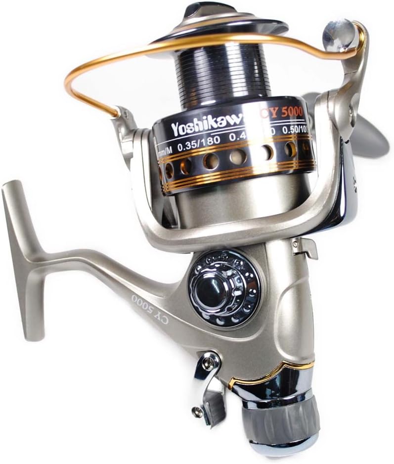 BRAND, CATEGORY, REELS, YOSHIKAWA, Yoshikawa Baitfeeder Spinning Reel Fishing 5.5:1 11 High Power Stainless Ball Bearings 30Lb Drag Right Left Hand Saltwater Freshwater Reversible Front Rear Drag Live Liner 3000-6000